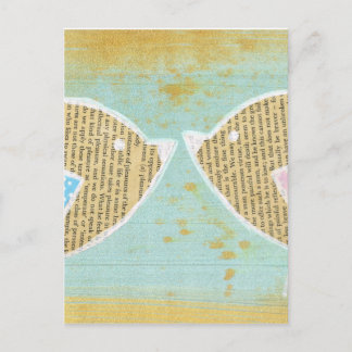 Vögel, Liebesvögel, 2 kleine niedliche Vögel Postkarte