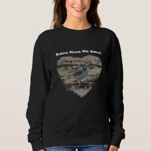 Vögel machen mich zum Lächeln schneebedeckten Foto Sweatshirt