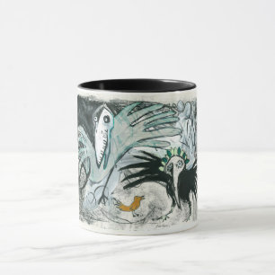 Vogel-Malerei-Tasse Tasse