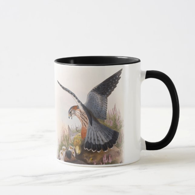 Vögel MERLIN-Falke-Johns Gould von Großbritannien Tasse (Rechts)