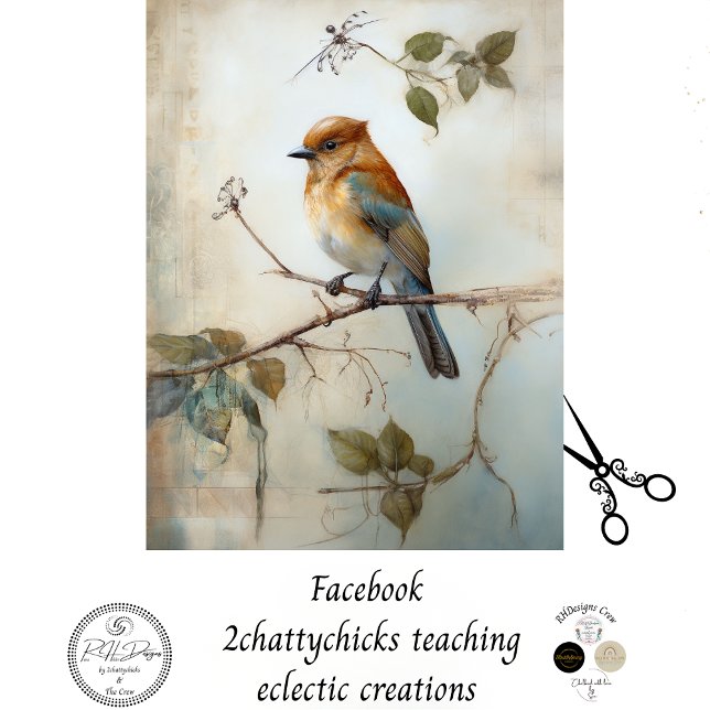 Vogel mit Aquarellfarbe Seidenpapier (Von Creator hochgeladen)