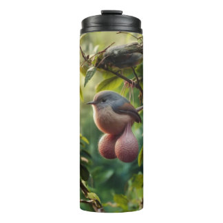 Vogel mit Bällen Thermaltumor Thermosbecher