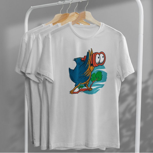 Vogel mit Binokularen T-Shirt (Von Creator hochgeladen)