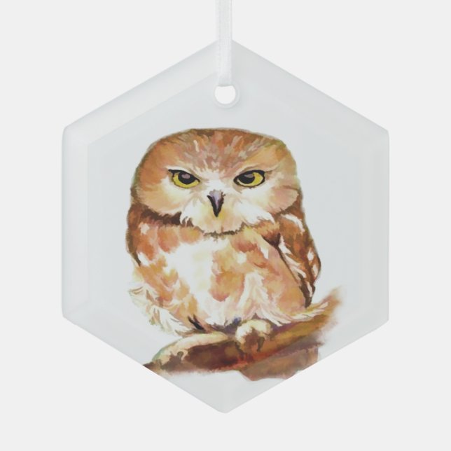 Vögel mit der Attitude Naturerlebnis Kunst, Dichtu Ornament Aus Glas (Vorderseite)
