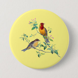 Vögel mit Fahnen, Button