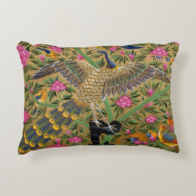 Vogel mit hundert Augen Akzent Kissen (Vorderseite)