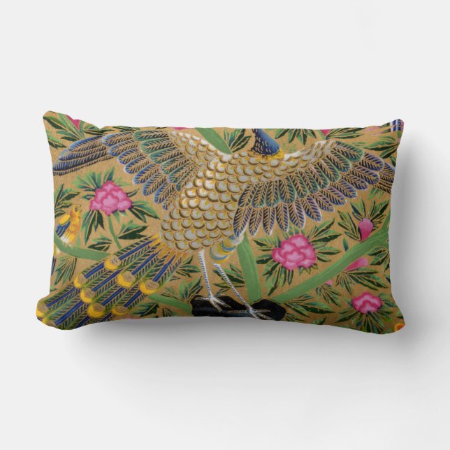 Vogel mit hundert Augen Lumbalkissen Lendenkissen (Vorderseite)