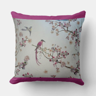 Vögel mit Kirschblüten Kissen