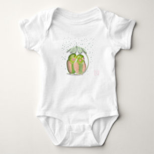 Vögel mit Regenschirm durch BabyLaia Baby Strampler