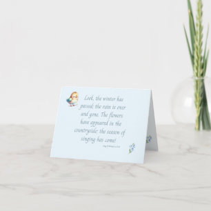 Vogel mit Song der Solomon Note Card