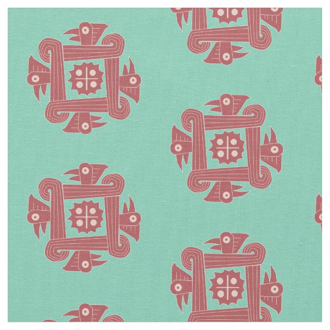 Vogel mit vier Richtungen Stoff (Nahaufnahme)