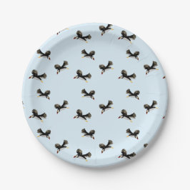 Vogel Muster Fliegenpuffins Pappteller