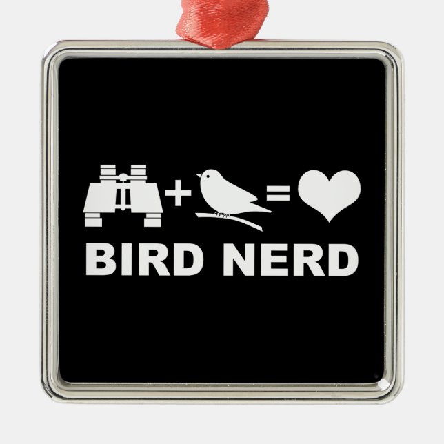 Vogel-Nerd Birdwatcher Ornament Aus Metall (Vorne)