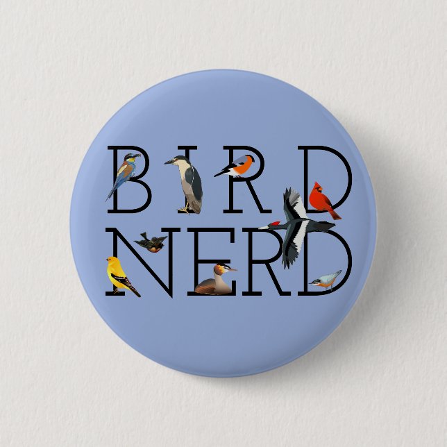 Vogel-Nerd Button (Vorderseite)