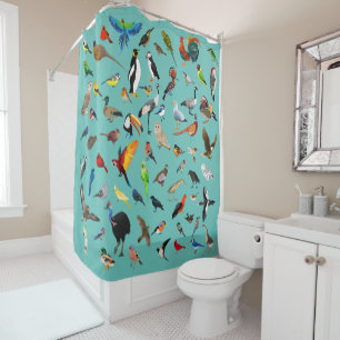 Vogel-Nerd Duschvorhang