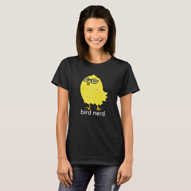 Vogel-Nerd-T - Shirt (dunkel) (Vorne ganz)