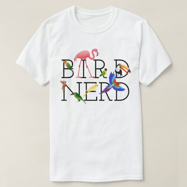 Vögel Nerd Tropische Vögel T-Shirt (Design vorne)