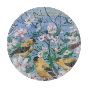 Vögel Neue Kollektion Original Handgemalte Kunst  Schneidebrett