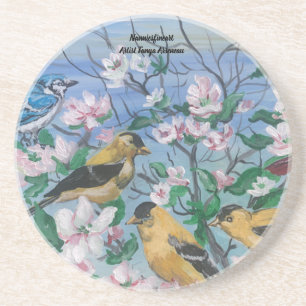 Vögel Neue Kollektion Originelle handgemalte Kunst Getränkeuntersetzer