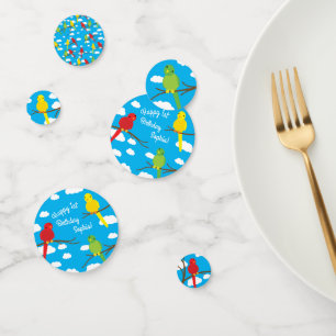 Vögel Niedlich farbenfrohe Frühjahrskinder zum Geb Konfetti