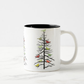 Vogel-Papierbaum Zweifarbige Tasse