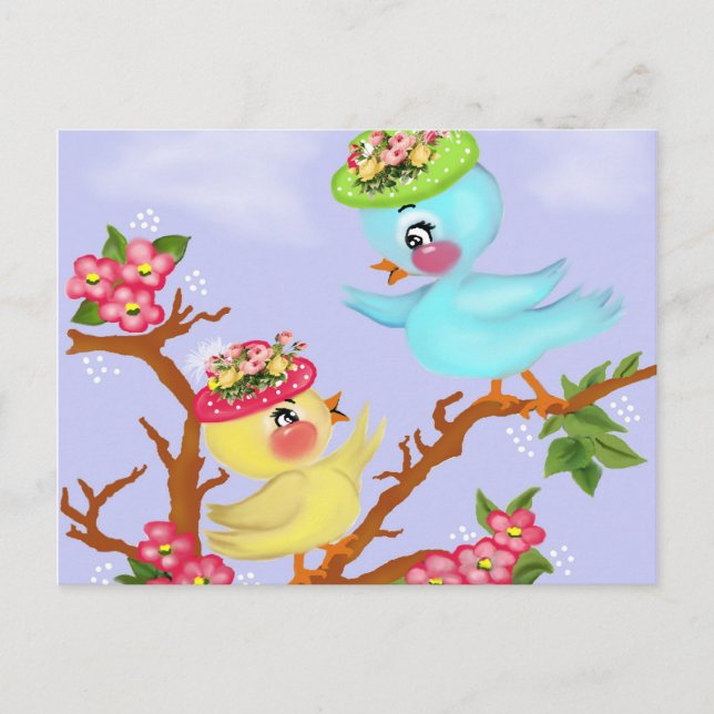 Vögel Postkarte (Vorderseite)