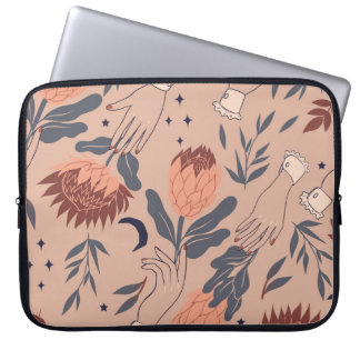 Vögel & Proteas: Vintage Handgrafiken Laptopschutzhülle