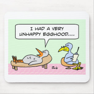 Vogel-Psychiater unglückliche egghood Kindheit Mousepad