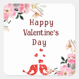 Vögel Quadratischer Aufkleber