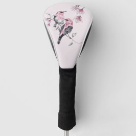 Vögel & Rosa Florals in Wasserfarbe Golf Headcover
