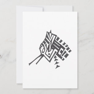 Vogel Schwarz Weiß Abstrakte Stammes-Tattoo-Kunst Karte