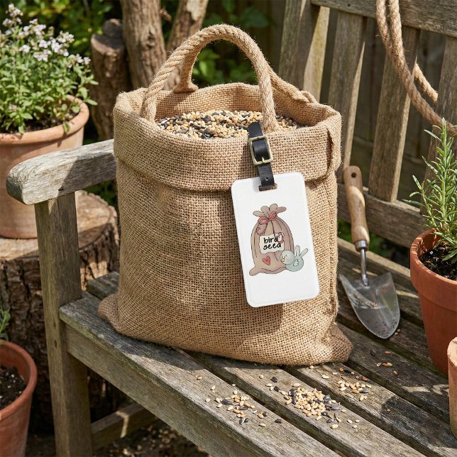 Vogel Seed Bag mit Bow und Herz Gepäckanhänger (Von Creator hochgeladen)