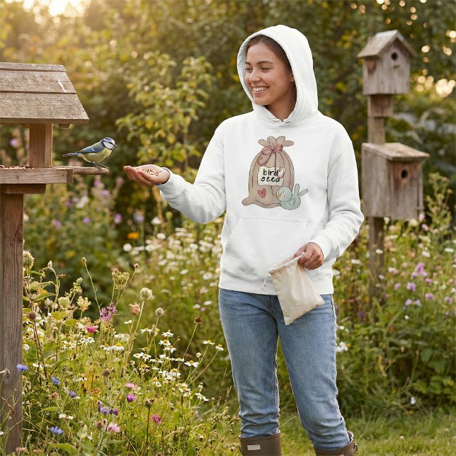 Vogel Seed Bag mit Bow und Herz Hoodie (Von Creator hochgeladen)