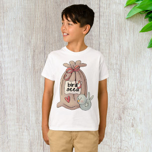 Vogel Seed Bag mit Bow und Herz T-Shirt