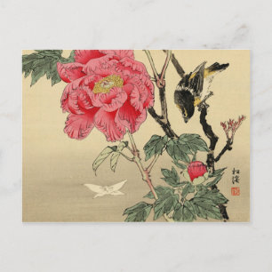 Vögel sehen Schmetterling Postkarte