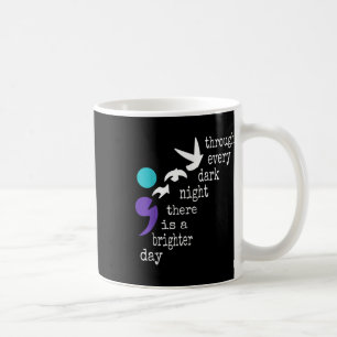 Vögel Semicolon Geschenk Suizidprävention Bewussts Kaffeetasse