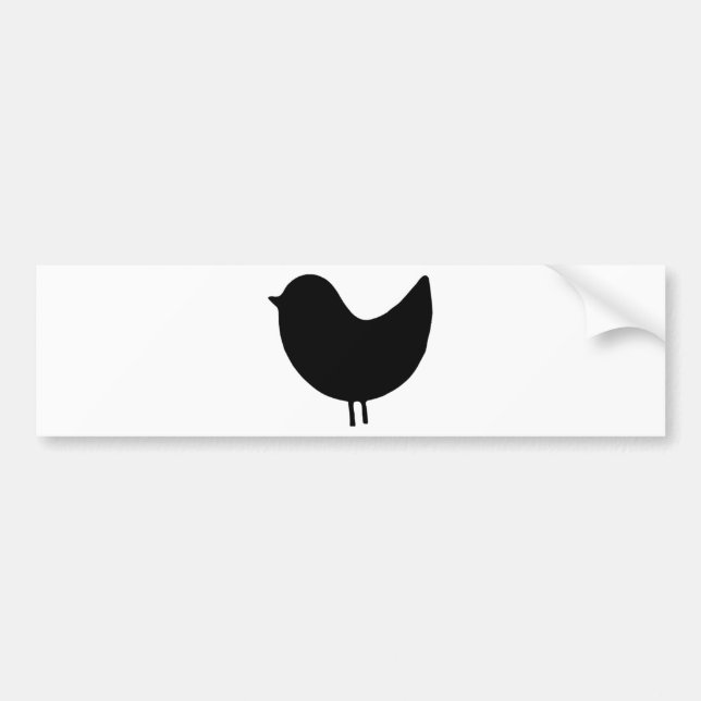 Vogel-Silhouette-Entwurf! Autoaufkleber (Vorne)