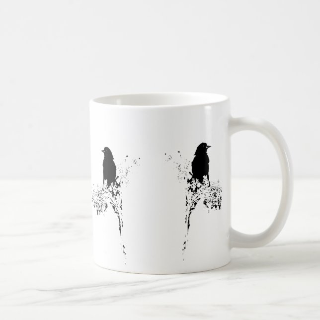 Vogel-Silhouette Kaffeetasse (Rechts)