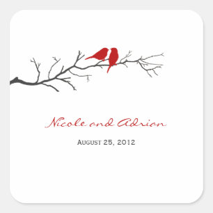 Vögel Silhouetten bevorzugen Sticker oder Umschlag