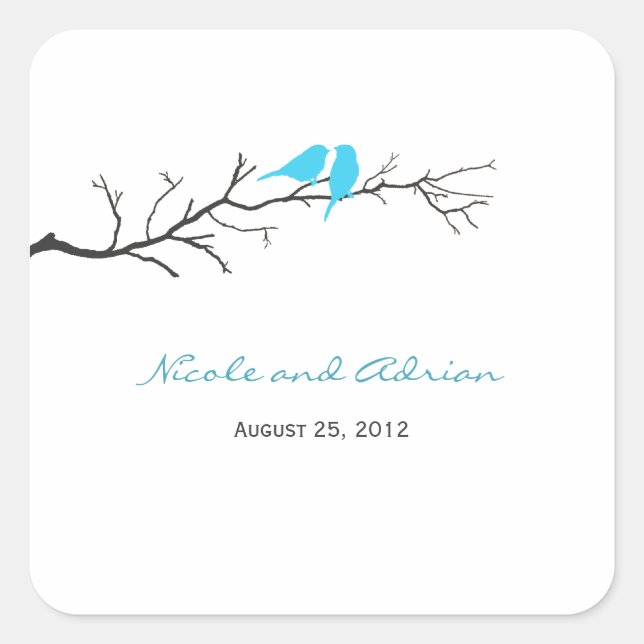 Vögel Silhouetten bevorzugen Sticker oder Umschlag (Vorderseite)