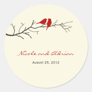 Vögel Silhouetten bevorzugen Sticker oder Umschlag