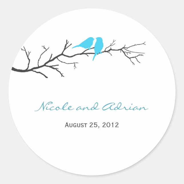 Vögel Silhouetten bevorzugen Sticker oder Umschlag (Vorderseite)