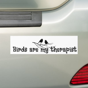Vögel sind mein Therapeut Lustiges Zitat Birder Autoaufkleber