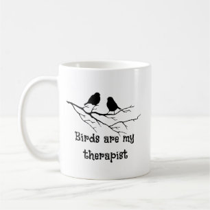 Vögel sind mein Therapeut Vogelbeobachtung Vogelbe Kaffeetasse