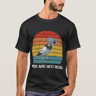 Vögel sind nicht echte Retro-lustige Verschwörun T-Shirt