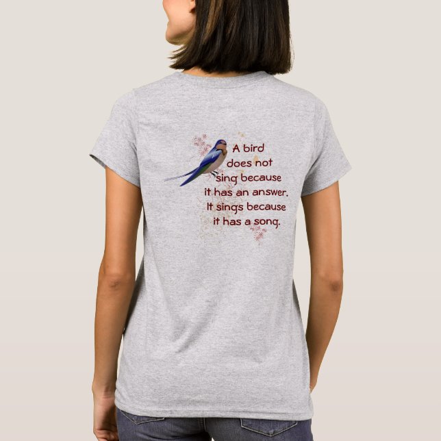 Vögel singen weil - Frauen Mode-T - Shirt (Rückseite)