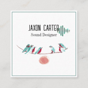 Vogel-Singplatte Quadratische Visitenkarte