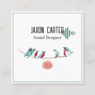 Vogel-Singplatte Quadratische Visitenkarte