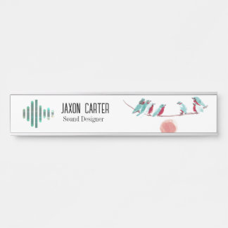 Vogel-Singplatte Türschild