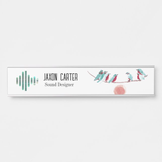 Vogel-Singplatte Türschild (Vorderseite )